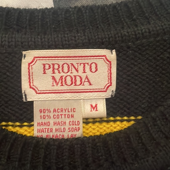 Pronto Moda Sz M Multicolored Stripe Boxy Crewneck Sweater - Picture 2 of 9